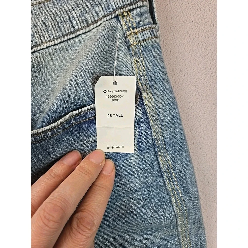 Gap Women's Best Girlfriend Jeans Light Blue Size‎ 28 Tall Stitching Is Sparkly